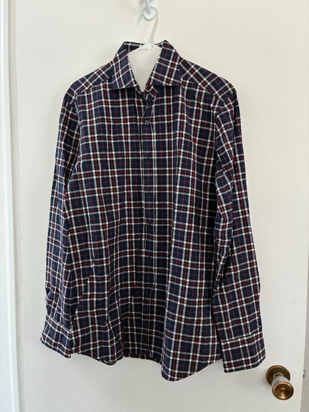 Shirt. Sz 16 (41) 100% cotton Xacus. long sleeves.